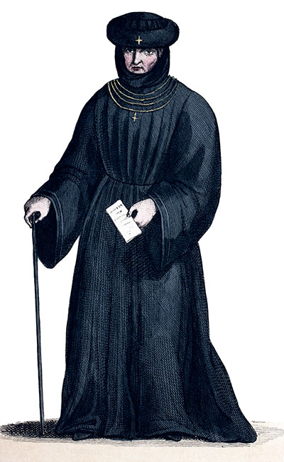 Homme de moi du 16ème siècle, gravure  reproduite puis restaurée numériquement par © Norbert Pousseur