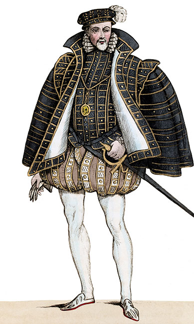 Antoine de Bourbon en son costume - Gravure reproduite puis restaurée numériquement par © Norbert Pousseur