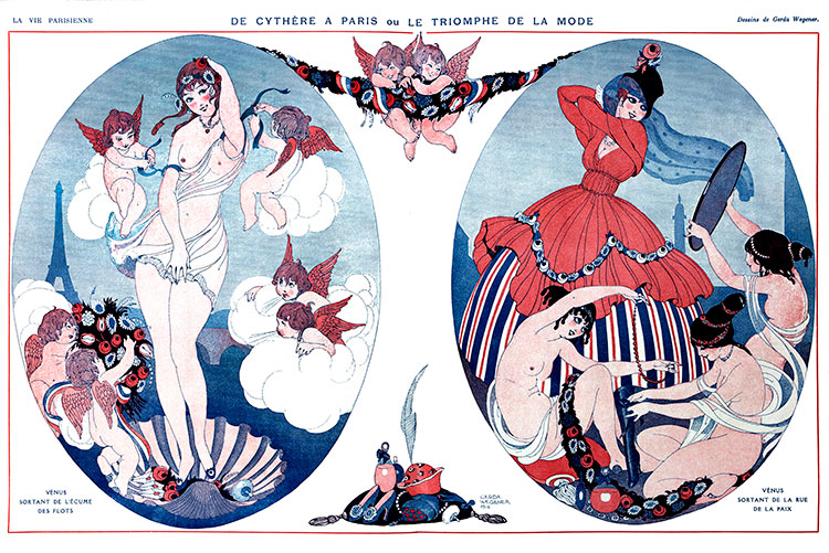De cythre  Paris ou le triomphe de la mode, de Gerda Wegener -  illustration reproduite et restaurée numériquement par © Norbert Pousseur