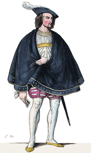 Antoine de Créquy  en son costume - Gravure  reproduite puis restaurée numériquement par © Norbert Pousseur
