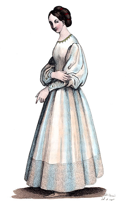 Agnès Hellebic, dessinée par Léopold Massard - Gravure reproduite pouis restaurée par © Norbert Pousseur