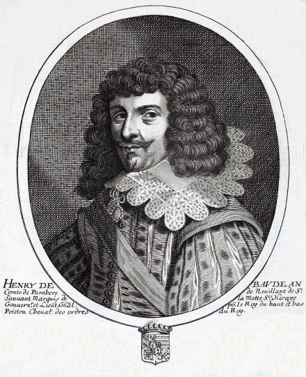 Henri de Baudéan - gravure de Daret - Gravure  reproduite puis restaurée par © Norbert Pousseur