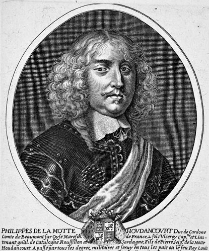 Philippe de la Motte Houdancourt - gravure de Daret - Gravure  reproduite puis restaurée par © Norbert Pousseur
