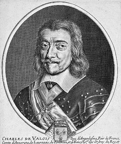 Charles de Valois - gravure de Daret - Gravure  reproduite puis restaurée par © Norbert Pousseur