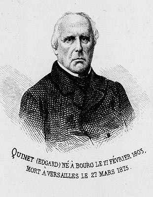 Edgard Quinet, 1803 - 1875 - Gravure  reproduite puis restaurée par © Norbert Pousseur