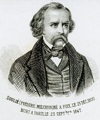 Frédéric Melchior Soulié personnage illustre du département de l'Ariège - Gravure  reproduite puis restaurée par © Norbert Pousseur