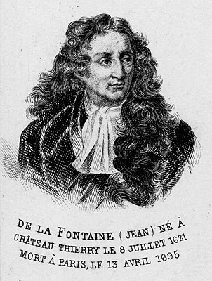 Jean de La Fontaine - Gravure  reproduite puis restaurée par © Norbert Pousseur