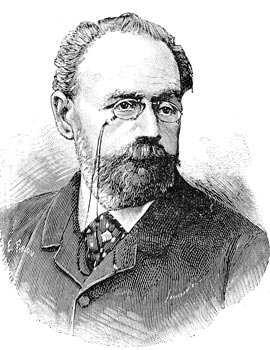 Émile Zola - Gravure  reproduite puis restaurée par © Norbert Pousseur
