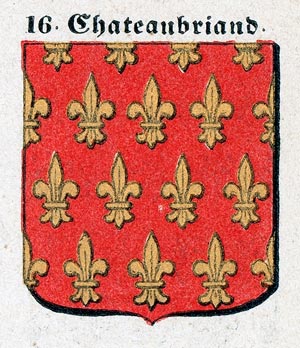 Écusson de Geoffroy de Chateaubriand, croisé de Bretagne - Reproduction © Norbert Pousseur
