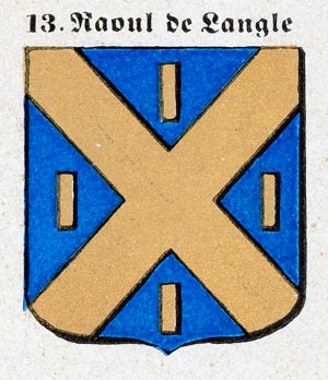 Écusson de Raoul de Langle, croisé de Bretagne - Reproduction © Norbert Pousseur
