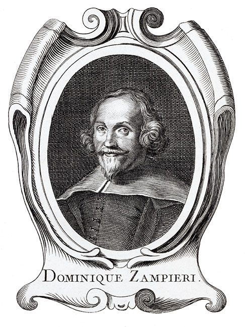Dominique Zampieri, peintre italien - Gravure  reproduite puis restaurée par © Norbert Pousseur