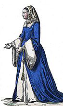 Anne de Bretagne, reine de France, dessinée  par J.A. Lafosse - Gravure reproduite puis restaurée par © Norbert Pousseur