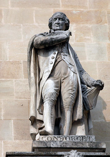 Marie Jean Antoine Nicolas Caritat, marquis de Condorcet - Encyclopédiste - 1743 / 1794 - Sculpture de la cour Napoléon du Louvre - © Norbert Pousseur