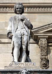 Jean Jacques Rousseau - Philosophe - 1712 / 1778 - Sculpture de la cour Napol&eacute;on du Louvre - &copy; Norbert Pousseur