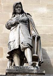 Denis Papin - Physicien - 1647 / 1714 - Sculpture de la cour Napol&eacute;on du Louvre - &copy; Norbert Pousseur