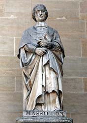 Jean Baptiste Massilon - Pr&eacute;dicateur - 1663 / 1742 - Sculpture de la cour Napol&eacute;on du Louvre - &copy; Norbert Pousseur