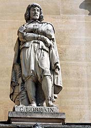 Claude Gell&eacute;e Lorrain - Peintre paysagiste - 1600 / 1682 - Sculpture de la cour Napol&eacute;on du Louvre - &copy; Norbert Pousseur