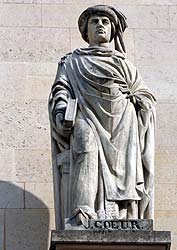 Jacques Coeur - Homme d'affaires - 1395 / 1456 - Sculpture de la cour Napol&eacute;on du Louvre - &copy; Norbert Pousseur