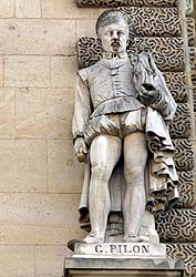 Germain Pilon - Sculpteur - 1525 / 1590 -  Sculpture de la cour Napol&eacute;on du Louvre- &copy; Norbert Pousseur