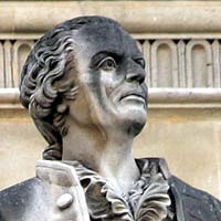 Jean-Antoine Houdon - sculpteur - 1741 / 1828 - Sculpture de la cour Napol&eacute;on du Louvre - &copy; Norbert Pousseur