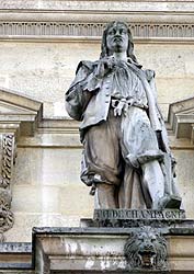 Philippe de Champagne (ou de Champaigne) - Peintre - 1602 / 1674 - Sculpture de la cour Napol&eacute;on du Louvre - &copy; Norbert Pousseur
