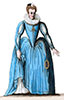 Imagette de Catherine de Bourbon dans son costume - Gravure reproduite puis restaur&eacute;e num&eacute;riquement par &copy; Norbert Pousseur