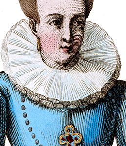 Imagette : Catherine de Bourbon portant une fraise - reproduction &copy; Norbert Pousseur