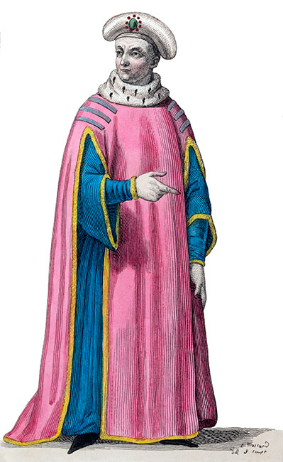 Jean de Bourbon, comte de Vendôme, dessiné par Léopold Massard - Gravure  reproduite puis restaurée par © Norbert Pousseur