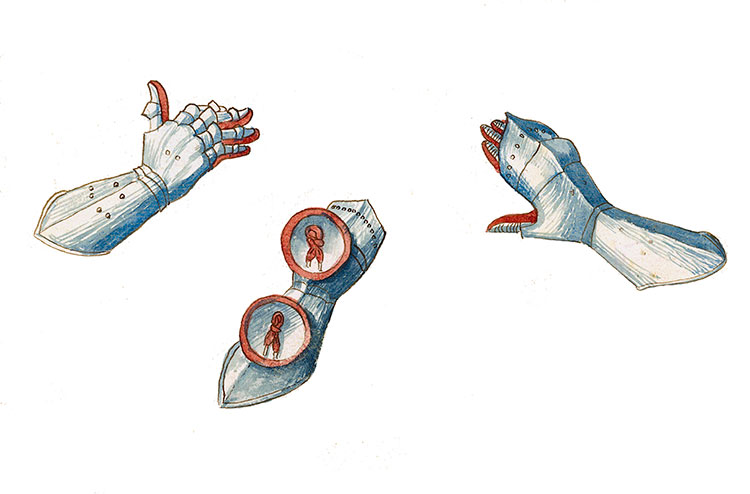 Pièces de brassard - mzin - Gravure  numérisée par  la © BNF restaurée numériquement par © Norbert Pousseur