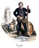 Vignette : Brasseur de Bruxelles en costume traditionel vers 1840 - Reproduction © Norbert Pousseur
