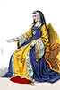 Imagette d'Anne de France, régente de Charles VIII, dessinée  par J.A.Lafosse - Gravure reproduite puis restaurée par © Norbert Pousseur