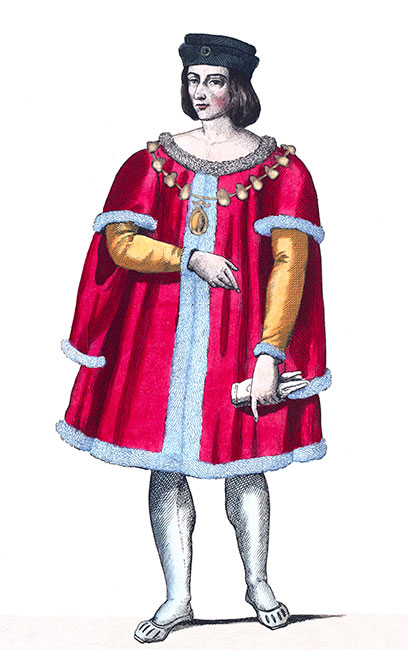 Charles VIII,  gravure sans doute de Léopold Massard - reproduite et restaurée par © Norbert Pousseur