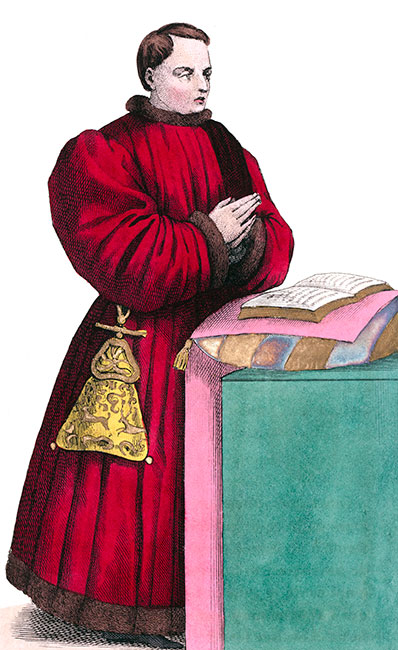 Guillaume Juvénal des Ursinbs, dessiné par Massard - Gravure  reproduite puis restaurée par © Norbert Pousseur
