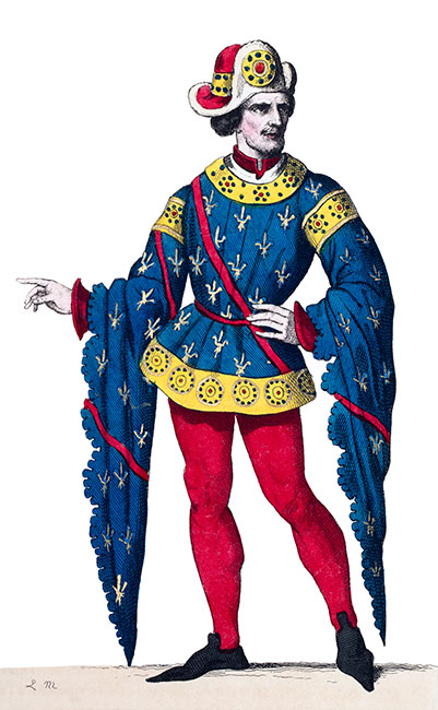 Jean Ier duc de Bourbon dessiné par Léopold Massard - Gravure  reproduite puis restaurée par © Norbert Pousseur