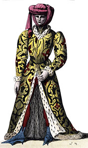 Louis de la Trémoille  portant des socques - Gravure  reproduite puis restaurée par © Norbert Pousseur