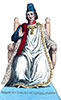 Imagette de Louis XI en habit de l'ordre de st Michel, dessiné par Massard - Costumes de France - reproduction © Norbert Pousseur