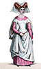 Imagette de Marguerite de Chalon en son costume, dessiné par Léopold Massard - reproduction © Norbert Pousseur