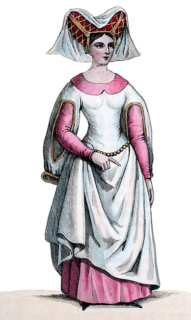 Marguerite de Chalon, dessin de Léopold Massard - Gravure  reproduite puis restaurée par © Norbert Pousseur