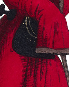 Escarcelle de Pierre de Rieux, détail du dessin de Léopold Massard - reproduction © Norbert Pousseur