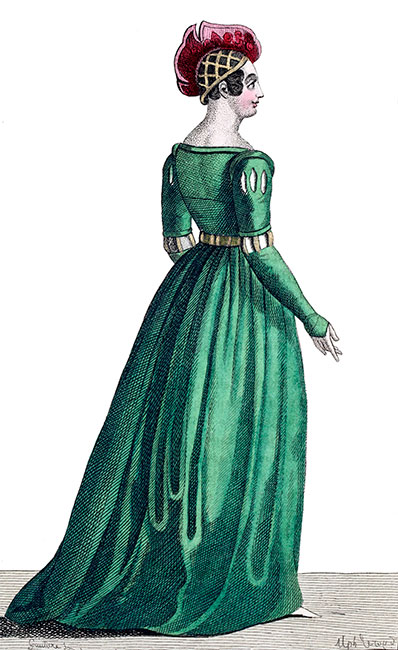 Agnès de Savoie, gravure  reproduite puis restaurée par © Norbert Pousseur