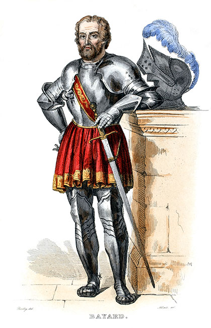 Bayard,  gravure du Plutarque français, reproduite puis restaurée par © Norbert Pousseur