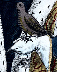 Gant porté par Guillaume de Montmorency, - détail de gravure  reproduite par © Norbert Pousseur