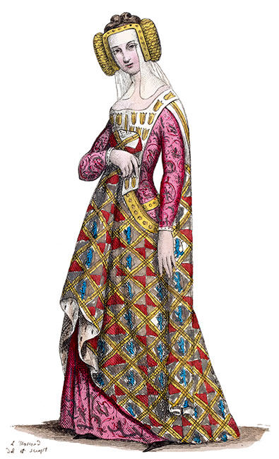 Agnès de Loisy, dessinée  par Léopold Massard - Gravure  reproduite puis restaurée par © Norbert Pousseur