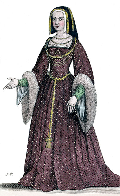 Anne de Graville,  gravure de Léopold Massard,  reproduite puis restaurée par © Norbert Pousseur
