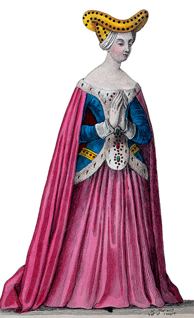 Catherine de Vendôme, dessinée par Léopold Massard - Gravure  reproduite puis restaurée par © Norbert Pousseur