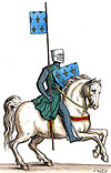 Saint Louis, roi de France dessiné par Léopold Massard - Gravure  reproduite puis restaurée par © Norbert Pousseur