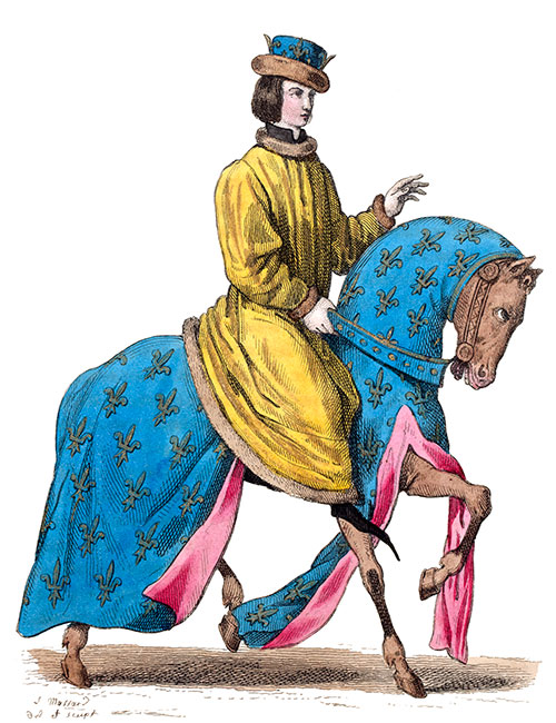 Charles le Bel,  dessiné par Léopold Massard - Gravure  reproduite puis restaurée par © Norbert Pousseur