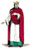 Imagette de Chilpéric 1er, roi de France - Costumes de France - reproduction © Norbert Pousseur