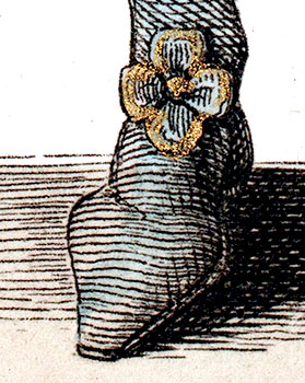 Rosette sur un soulier du roi Henri IV - reproduction &copy; Norbert Pousseur