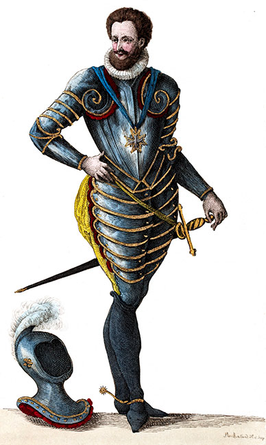 Charles IX, roi de France, en costume royal - gravure reproduite et restaur&eacute;e par &copy; Norbert Pousseur